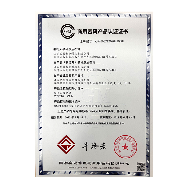 Commercial password Level 2 authentication for XT8210 