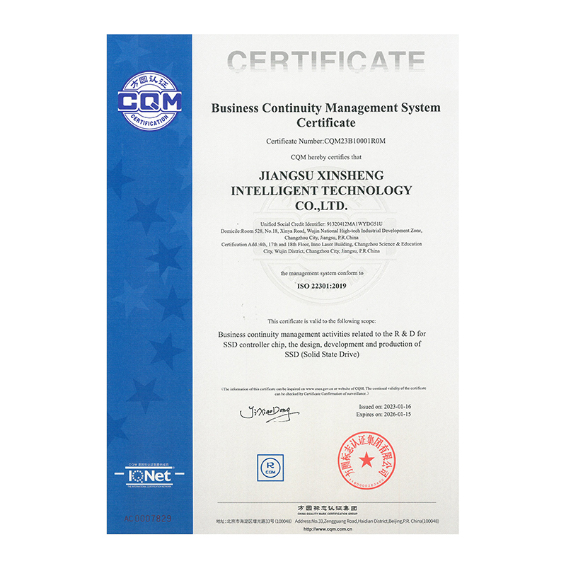 Business Continuity Management System Certificate
