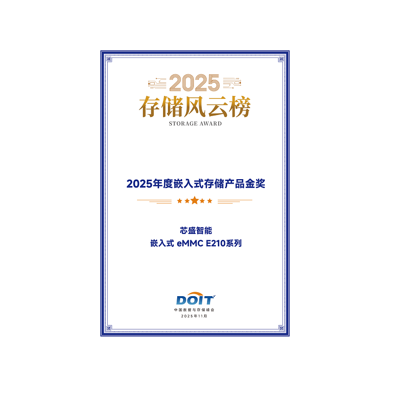 Gold Award for Embedded Storage Products in 2025